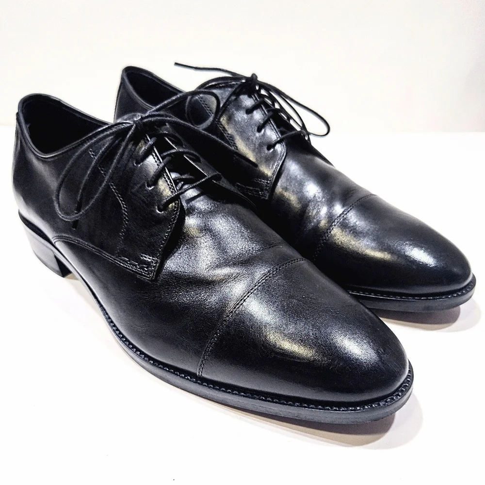 Cole Haan Lenox Hill Cap Toe Oxford Dress Shoes Mens 13M Black Leather C11630